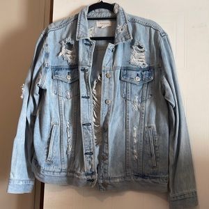 Distress denim jacket